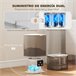 Conjunto Comedero Fuente ABS, Acero Inoxidable 201 PawHut Blanco