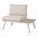 Set de jardín BIARRITZ con sofá y mesa de centro color blanco Blanco/ Madera