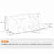 Cojín para Banco con Respaldo Poliéster, Algodón Outsunny 150x98 Gris
