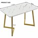 Conjunto mesa rectangular efecto mármol con 4 sillas vintage Conjunto mesa rectangular efecto mármol con 4 sillas vintage Blanco