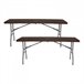 Pack 2 Mesas Plegables Rectangulares Efecto Madera O91 Marron