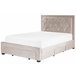 Beliani Cama con cajones Terciopelo LIEVIN 145x217 Beliani Cama con cajones Terciopelo LIEVIN 145x217 Beige