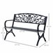 Banco de Jardín Hierro Outsunny 127x60 Negro