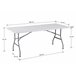 Mesa multiusos CATERING plegable 180x74cm HDPE blanco Blanco