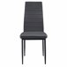 Mesa de comedor con 6 sillas Bjerkvik MDF hierro polipiel 140x60 Negro/ Gris