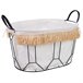 Cesto de metal y tela Cesto de metal y tela Blanco