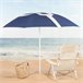 Aktive Sombrilla de playa 8 varillas inclinable Azul