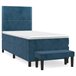 Cama box spring 100x200 Azul