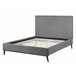 Beliani Cama Terciopelo BAYONNE 151x212 Gris Claro