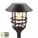 Aktive Set de 2 balizas LED solares luz cálida 6 lúmenes IP44 Negro