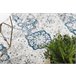 Alfombra lavable ANDRE 1819C Rosetón vintage 80x150 Azul