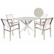 Beliani Conjunto de comedor MALETTO/GROSSETO Blanco/ Gris