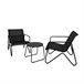 Acomoda Textil – Jardín 2 Sillones + Mesa (3 Piezas) Negro