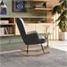 Silla mecedora, sillón de balanceo con respaldo cuadrado Gris Oscuro