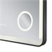 Espejo de pared con LED Pescara para baño IP65 con antivaho lupa 50x4 Negro
