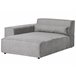 Beliani Chaise longue derecho Poliéster HELLNAR Gris