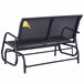 Banco Balancín Metal, Texteline Outsunny 120x70 Negro