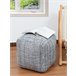 Puff algodón DAVU 45x45cm color gris Gris
