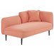 Beliani Chaise longue Bouclé CHEVANNES Beige
