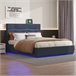 Cama con almacenamiento 200x180 Negro