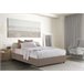 Cama plaza y media en tela Marron