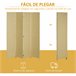 Biombo Separador Cuerda de Papel, Madera de Pino HOMCOM Marron