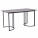 Conjunto mesa rectangular efecto mármol con 4 sillas vintage Gris