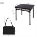 Aktive Mesa plegable camping maletín pequeña Negro