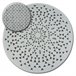 Alfombra de cuerda sisal FLAT círculo Vidriero 120x120 Blanco/ Gris