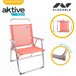 Silla plegable alta aluminio coral Aktive Naranja
