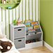 Librería Infantil para niños con 2 Cestas SoBuy KMB76-W Blanco
