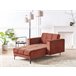 Beliani Chaise longue Terciopelo ALNES Rojo