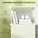 Armario Modular PP, Acero HOMCOM, hogar - muebles de dormitorio Natural/ Blanco