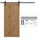 Kit de Accesorios para Puerta Corredera Acero de carbono HOMCOM 37 Negro