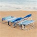 Aktive Pack de 2 sillas de playa plegables y reclinables Blanco/ Azul