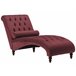 Beliani Chaise longue Terciopelo MURET Rojo