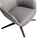Sillón giratorio polipiel y acero Gris Oscuro