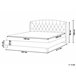Beliani Cama con somier Poliéster BORDEAUX 147x217 Beige