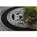 Alfombra HAMPTON Medusa círculo medusa griego 120x120 Negro
