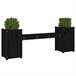 Banco de madera con Jardineras 180x36 Blanco