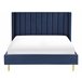 Beliani Cama Terciopelo VILLETTE 165x222 Beliani Cama Terciopelo VILLETTE 165x222 Azul Marino