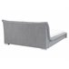 Beliani Cama de agua Piel NANTES 188x237 Gris Claro