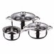 Bateria de cocina 5 piezas + sartenes Cromo