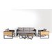 Set de jardín MÓNACO con mesa redonda y 3 sillones Gris
