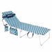 Aktive Tumbona plegable de playa reclinable en 4 posiciones Azul