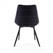 4x Silla tapizada capitoné de terciopelo SJ.0488 Negro