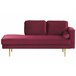 Beliani Chaise longue derecho Terciopelo MIRAMAS Rojo