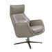 ANGEL CERDA Sillón giratorio reclinable piel gris oscuro ANGEL CERDA Sillón giratorio reclinable piel gris oscuro Gris