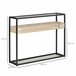 Mesa Consola Vidrio Templado, MDF, Metal HOMCOM 108 Negro