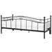 Beliani Cama con somier Metal TULLE 102x209 Negro